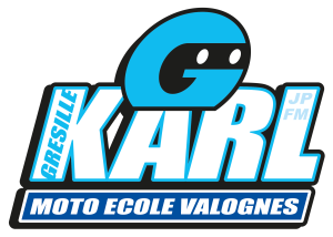 Logo moto-école Karl Grésille à Valognes