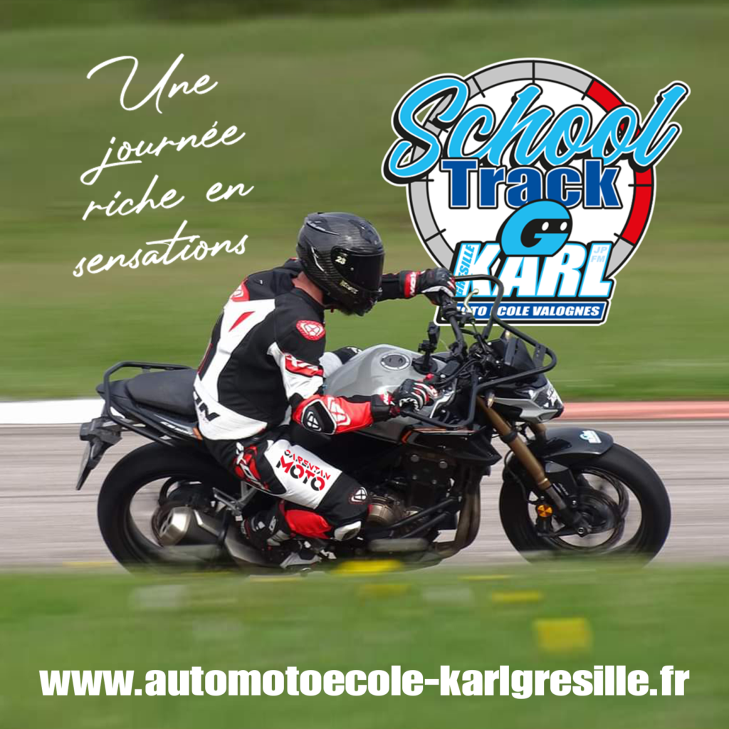 School Track passerelle A et initiation piste à l'auto-moto école Karl Grésille